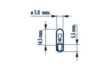 Лампа щитка приборов бесцокольная 12V/2.3W W2X4.6D NARVA 17073