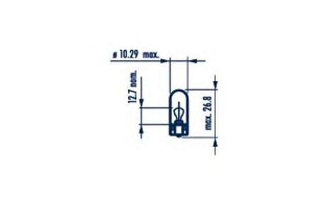 Лампа габаритов безцокольная W5W 12V 5W W2.1X9.5d NARVA 17177