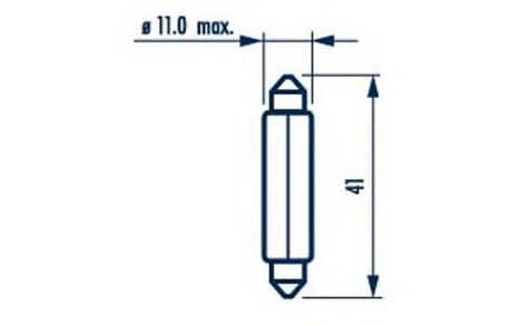 Лампа 12V10W, S8.5/8.5, T10x37 "KOITO" JAPAN (1 шт) NARVA 17314