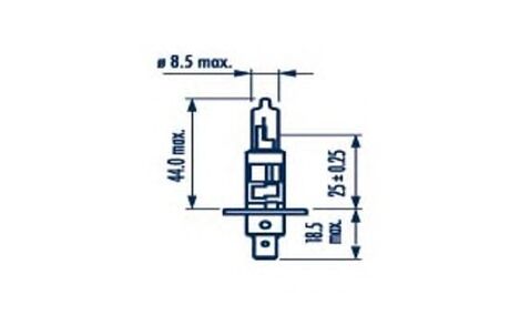 Лампа накаливания h1 12v 55w p14,5s NARVA 48320B1