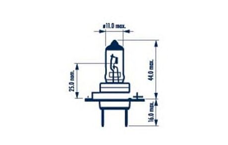 Лампа накаливания set h7 12v 55w px26d range power double life +50 (к-т 2шт) NARVA 48339S2