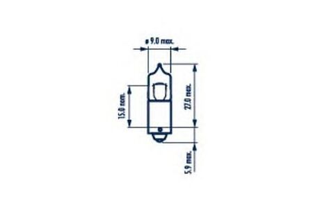 Лампа габарит H6W 12V 6W NARVA 68161