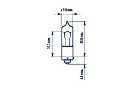 Лампа H21W 12V 21W BAY 9s NARVA 68191