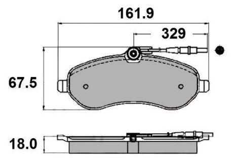 Тормозные колодки перед. Scudo/Expert 07- NATIONAL NP2115