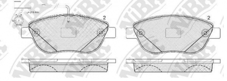 Колодки гальмівні дискові NiBK PN0187W
