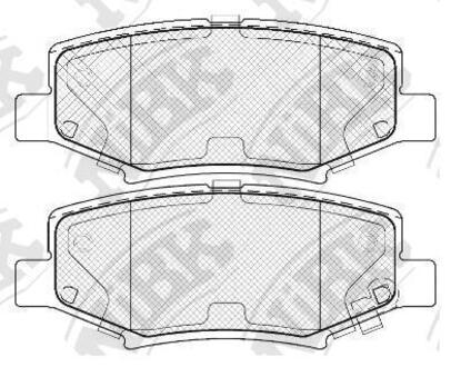 Колодки задние c2007-- Wrangler,Grand Cherokee,Liberty,Nitro NiBK PN0497