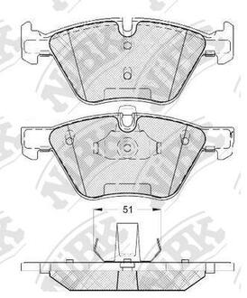 Колодки передние BMW NiBK PN0513