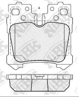 Колодки задние LS460 NiBK PN1844