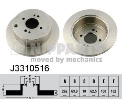 Диск тормозной NIPPARTS J3310516