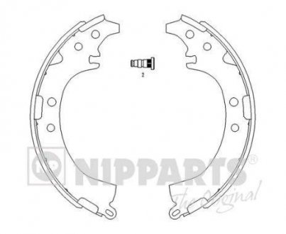Гальмівні колодки (набір) NIPPARTS J3502050