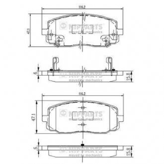 Гальмiвнi колодки дискові NIPPARTS J3600323 (фото 1)