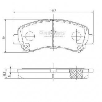 Гальмiвнi колодки дискові NIPPARTS J3601096