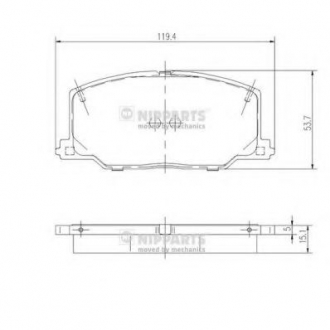 Гальмівні колодки P Toyota Camry,Carina,Celica 86-93 NIPPARTS J3602037