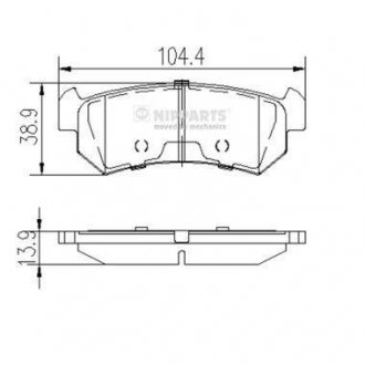 Гальмiвнi колодки дискові NIPPARTS J3610903