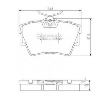 Гальмiвнi колодки дискові NIPPARTS J3611047