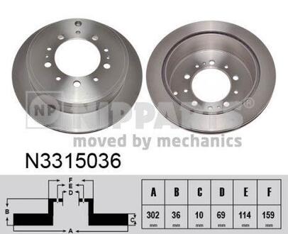 Гальмiвнi диски NIPPARTS N3315036