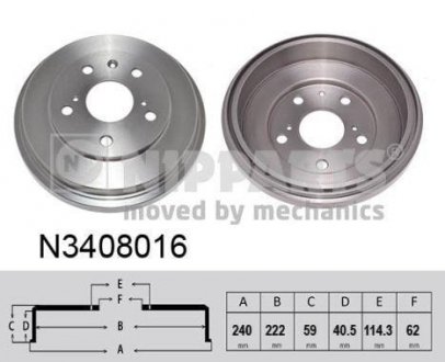 Барабан тормозной NIPPARTS N3408016