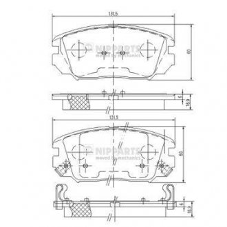 Гальмiвнi колодки дискові NIPPARTS N3600543