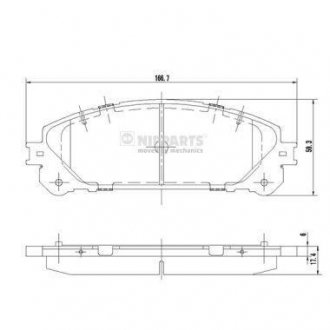 Гальмiвнi колодки дискові NIPPARTS N3602139