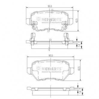 Гальмiвнi колодки дискові NIPPARTS N3610310