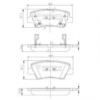 Гальмiвнi колодки дискові NIPPARTS N3610311