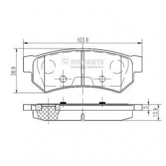 Гальмiвнi колодки дискові NIPPARTS N3610907