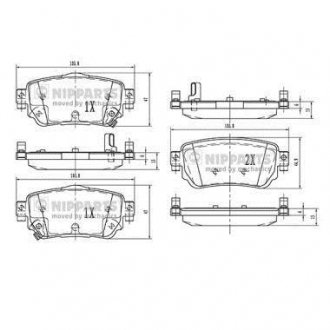 Гальмiвнi колодки дисковi NIPPARTS N3611060