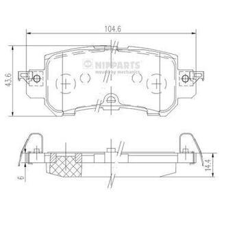 Гальмiвнi колодки дисковi NIPPARTS N3613026