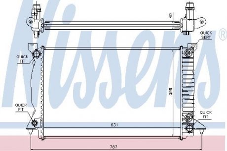 Радиатор vag a4 2.7td3.0td 04-08 NISSENS 60314A