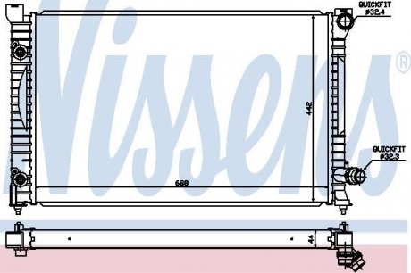 Радиатор AI A 6/S 6(97-)3.7 i(+)[OE 4B3.121.251] NISSENS 60424