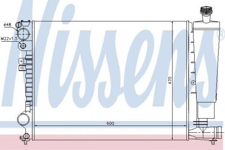 Радіатор охолоджування NISSENS 61396 (фото 1)