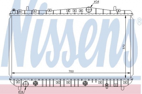 Радиатор охлаждения daewoo lacetti, nubira at 1.6-1.8 NISSENS 61634