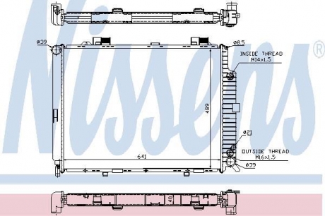 Радиатор охлаждения mercedes e-class w 210 (95-) NISSENS 62689A