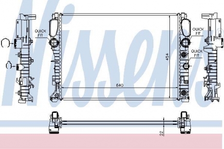 Радиатор охлаждения mercedes e-class w 211 (02-) NISSENS 62792A