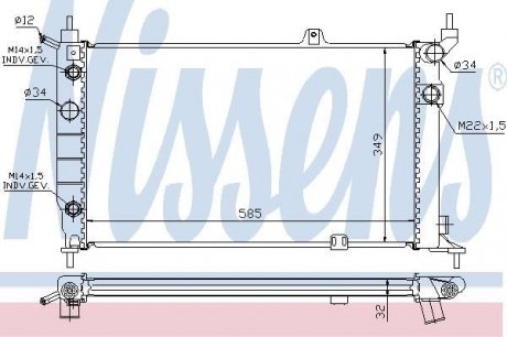 Радиатор основной NISSENS 63253A