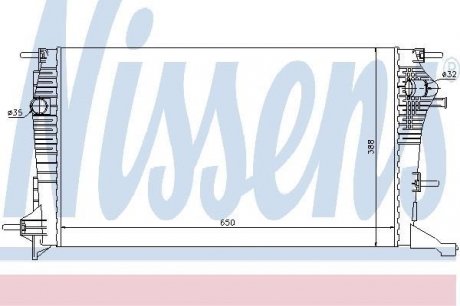 Радиатор RN FLUENCE(08-)2.0 i(+)[OE 21410-0016R] NISSENS 637607