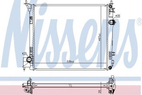 Радіатор NISSENS 637664 (фото 1)