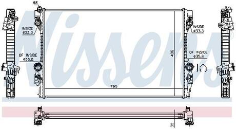 Радіатор охолоджування NISSENS 63779