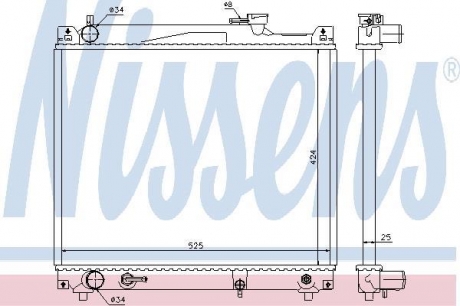 Радиатор охлаждения suzuki grand vitara NISSENS 64159 (фото 1)