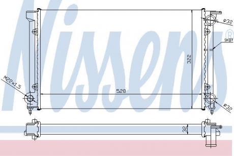 Радиатор охлаждения seat, vw NISSENS 651511