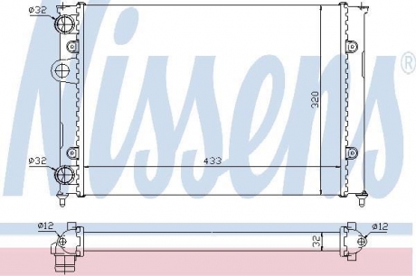 Радиатор охлаждения vw golf iii (1h) (91-) 1.4-1.6 NISSENS 651851