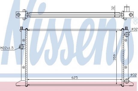 РАДИАТОР VW JETTA III 2.0 1984 USA /95 > /98 NISSENS 65266
