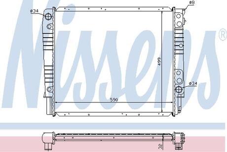 Радиатор VOLVO 960(90-)2.4 i 24V(+)[OE 13 97 560] NISSENS 65550A (фото 1)