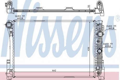 Радиатор MB C W 204(07-)C 180 CGI(+)[OE 204 500 02 03] NISSENS 67161