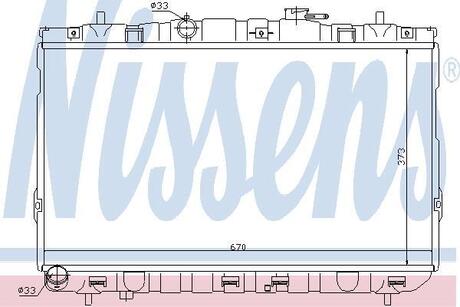 Радиатор HY COUPE(02-)2.7 i V6 24V(+)[OE 253102D200] NISSENS 67467 (фото 1)