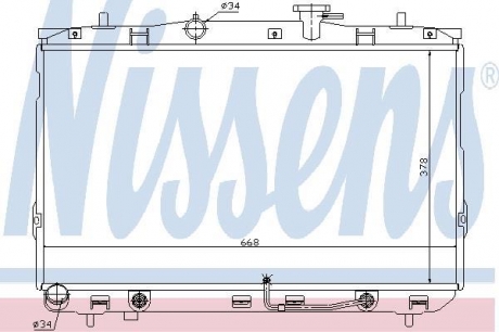 Радиатор охлождения hyundai coupe (gk) (02-) 2.0 i 16v NISSENS 67489 (фото 1)