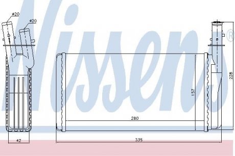 Теплообменник, отопление салона NISSENS 70016