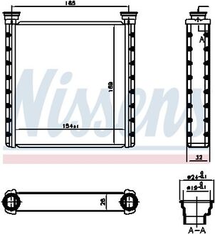 Радиатор отопителя NISSENS 70533