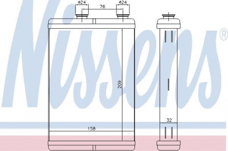 Радиатор отопителя fiat; lancia NISSENS 71451