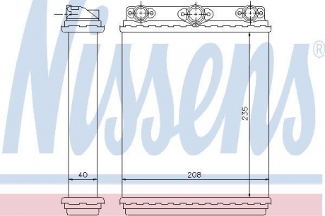 Радиатор отопителя mercedes e-class w 124 NISSENS 72016